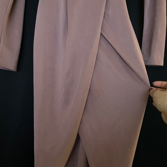 Topshop Dolman Wrap Dress in Blush - Picture 2 of 3